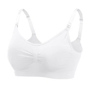 Maternity Nursing Bra Pregnancy Breastfeeding Gathered Underwear Front Open Bra - Picture 1 of 29