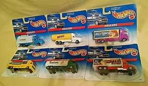 HOT WHEELS HAULERS NUOVO SET 6 MCDONALDS JOLLY RANCHER TELEFONO SPAZZATURA 1996. - Foto 1 di 8