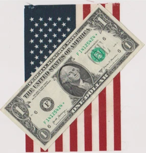 *STAR NOTE* 2017-A US $1 Dollar Bill “F Series” Atlanta Georgia Mint Mark Scarce - Picture 1 of 1
