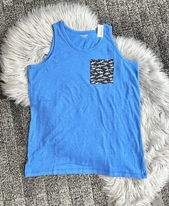 Old Navy Softest Printed Shark-Pocket Tank Top for Boys Size 18 - Picture 1 of 2