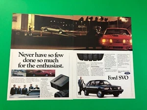 FORD MUSTANG SVO VINTAGE ORIGINAL PRINT AD PRINTED ADVERTISEMENT 2 PAGE - Bild 1 von 1