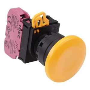 Interruptor de botón momentáneo de hongo amarillo IDEC NC IP65 YW1B-M4E01Y - Imagen 1 de 1