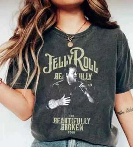 Jelly Roll 2024 Concert, The Beautifully Broken 2024 Tour T-Shirt - Picture 1 of 2