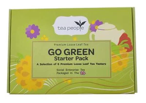 Go Green! Tea Starter Pack with 6 Varieties of Loose Green Teas by Tea People - Picture 1 of 6