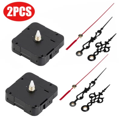 2pcs DIY Tool Quartz Wall Clock Movement Mechanism Hand Replacement Motor Repair