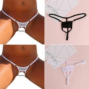 Sexy Damen-Tanga G-String Höschen Dessous Unterwäsche Schritt durchsichtig T-Back Slip - Bild 1 von 19