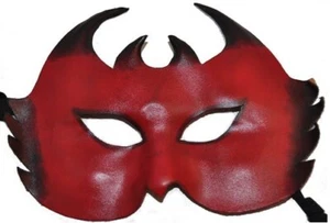 Venezianische Maske "Dämonia" aus 100% Echtem Leder LARP Maskenball Augenmaske - Bild 1 von 1