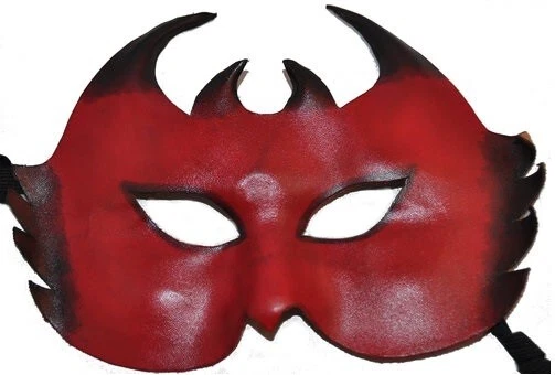 Venezianische Maske "Dämonia" aus 100% Echtem Leder LARP Maskenball Augenmaske - Bild 1 von 1