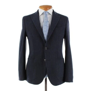 Cappotto sportivo Luciano Barbera nuovo con etichetta lana/cashmere taglia 48 (38 US) colore blu - Foto 1 di 12