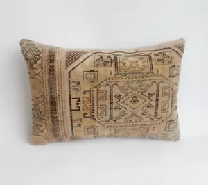 16x24 rug lumbar pillow cover , wool rustic beauty - Picture 1 of 9