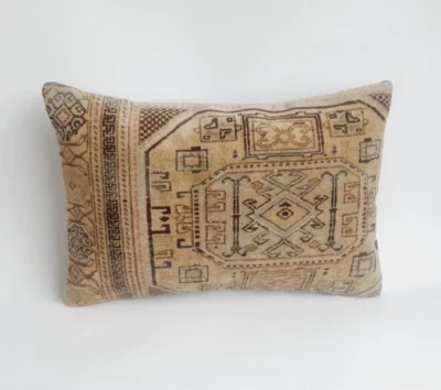 16x24 rug lumbar pillow cover , wool rustic beauty - Image 1 of 4
