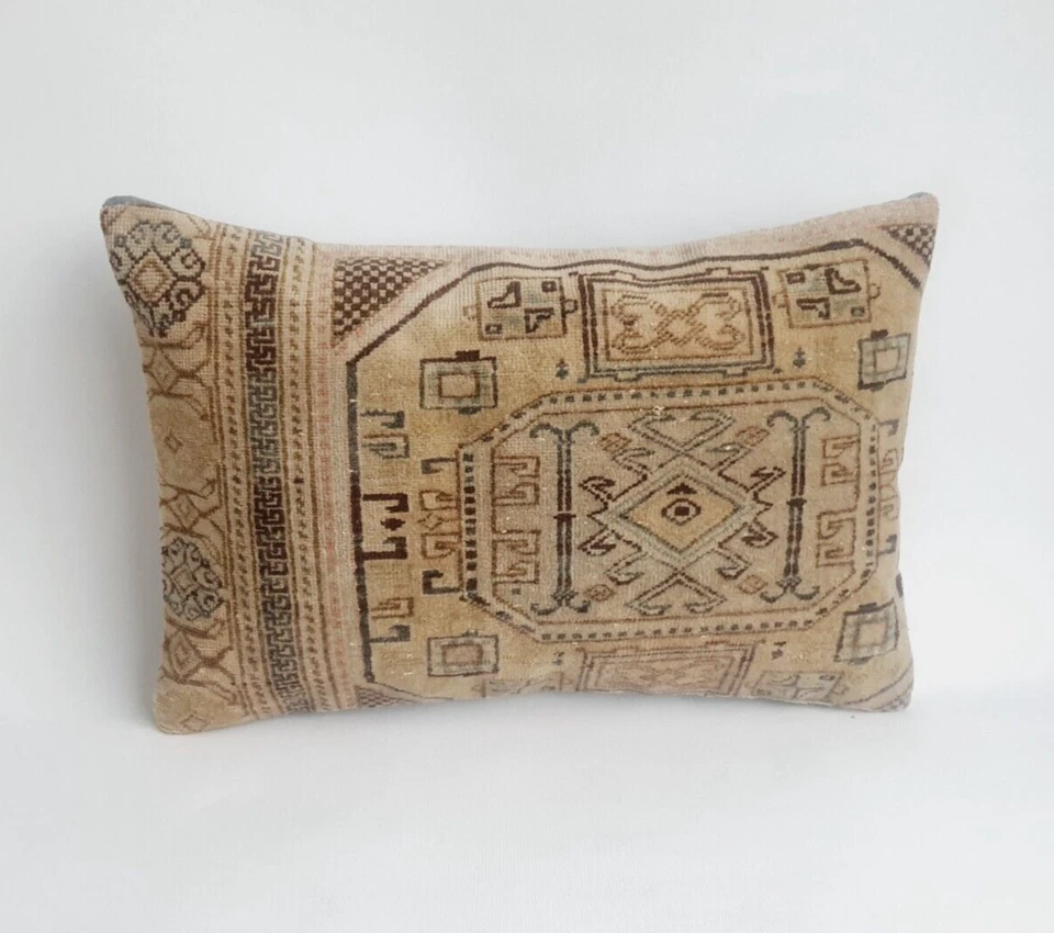 16x24 rug lumbar pillow cover , wool rustic beauty - Image 1 of 4