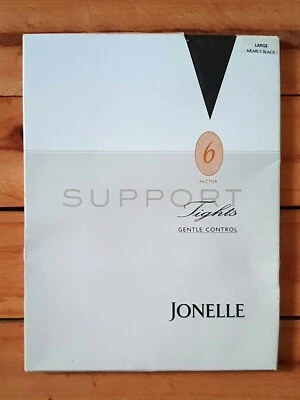 Vintage Jonelle Nylon Support Tights 1990s - L Nearly Black - Image 1 of 2