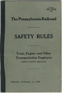 REGOLE DI SICUREZZA FERROVIARIE PENNSYLVANIA ORIGINALI 1946 - TRENO, MOTORE E ALTRO... - Foto 1 di 2