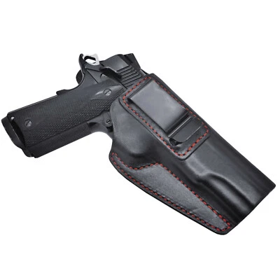 K TACTICAL For 1911 IWB Kimber, Colt, Springfield Leather Holster 5 inch Barrel CCW
