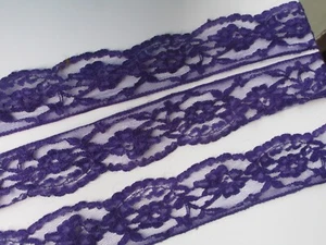 Spitze Borte Nichtelastisch elegante Lila 4CM - Bild 1 von 3
