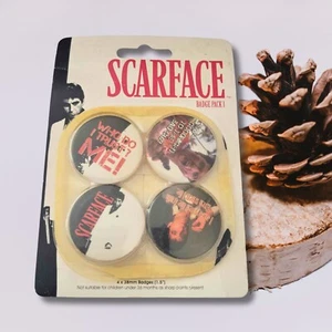 Vintage Scarface Badge Pack Metal Pin Buttons - Picture 1 of 1