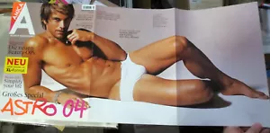 German Amica Magazine Underwear Male Model - Marcus Schenkenberg foldout Poster - Imagen 1 de 2