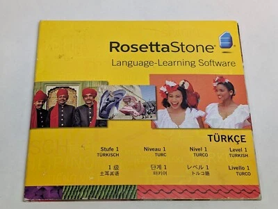 2010 Rosetta Stone v4 Version 4 Application & Turkish Level 1 CD Language Learn - Image 1 of 4