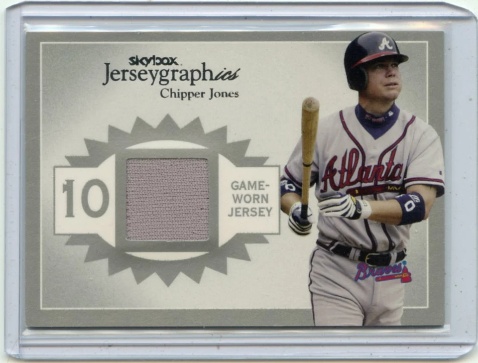 2004 SKYBOX #J-CJ CHIPPER JONES JERSEY CARD #61/100, ATLANTA BRAVES, 080520 - Image 1 of 1