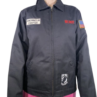 Dickies Idaho Chariots Cincinnati Chapter Hot Rod Patched Work Jacket Sz Small - Image 1 of 4