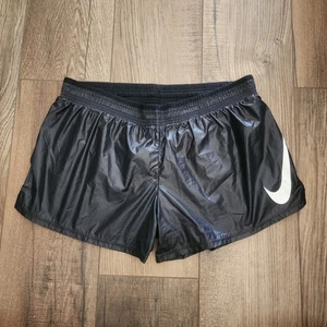 Pantalones Cortos Nike Mujeres Swoosh Correr Negros Calzoncillos Incorporados DB4354 010 Talla L Grande - Imagen 1 de 7