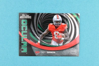 Trey Sermon | 2021 Wild Card Alumination #OC-21 Ocular Green #/299 | NM+ - Image 1 of 2