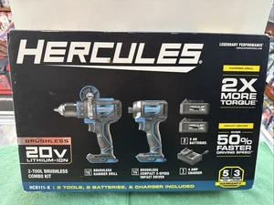 NUOVO Hercules HCB111-K Trapano avvitatore a percussione senza spazzole 20 V senza fili kit - Foto 1 di 11