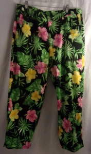Lauren Ralph Lauren Floral Pants Cotton Size 18W Good Condition - Picture 1 of 4