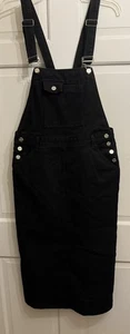 Black Jumper Bibbed Dress New n/Tags~ size Large - Picture 1 of 6