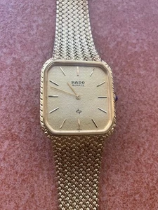 RADO quartz Wrist watch analog Men Gold Switzerland Stainless Steel Classic - Picture 1 of 24