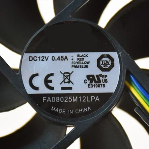 1X For FA08025M12LPA Cooler Master 80*80*25MM 12V 0.45A 4pin PWM CPU Cooling Fan - Picture 1 of 4