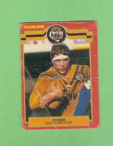 1986 SCANLENS BALMAIN TIGERS RUGBY LEAGUE CARD #1 DAVID BROOKS - Picture 1 of 1
