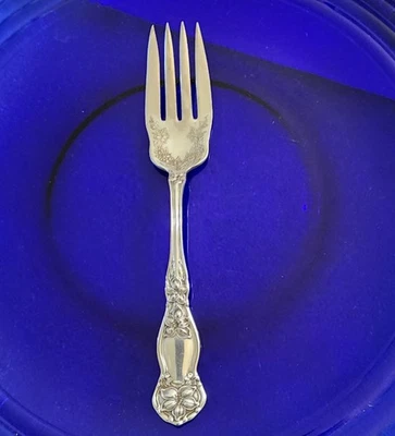 Antique 1910 WM Rogers & Son Silverplate Salad FORK Orange BLOSSOM Pattern   - Image 1 of 4