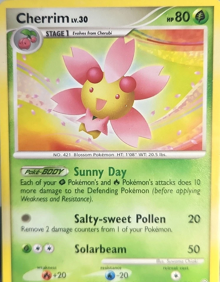 RETIRED Pokémon Card – 2007 Cherrim 14/100 – Rare – DP Mysterious Treasures - Image 1 of 3