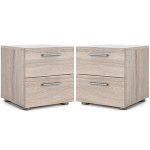 Home Square 2 Piece 2 Drawer Nightstand Set in Truffle - Picture 1 of 11