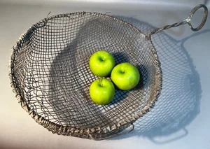1900s Wire Basket Sifter, Sorter, Deep Fryer, Farmhouse Wall Decor - Picture 1 of 6