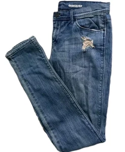 Quicksilver Ripped Denim Jeans Iron Clad Skinny Blue Mens W32 L33 Cotton Stretch - Picture 1 of 15
