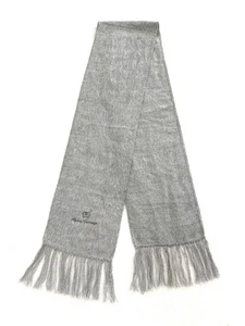Alpaca Camargo Peruvian Gray Wool Fringe Soft Hair On Fuzzy Wrap Neck Scarf - Picture 1 of 8