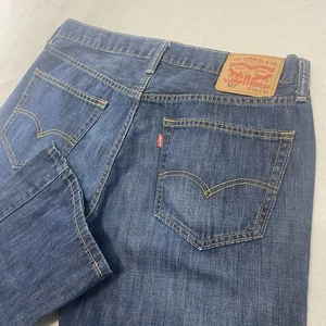 Pantalones de mezclilla ajustados Levi's 527 Bootcut para hombre 34x34 azul 100 % algodón estilo #055270239 - Imagen 1 de 11
