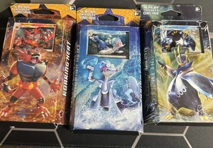 Pokemon Theme Deck Set of 3 [Roaring Heat + Imperial Command + Bright Tide] - Picture 1 of 7