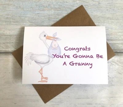 Congratulations You’re Going To Be a Granny Card New Baby (Blank Inside) - Image 1 of 2