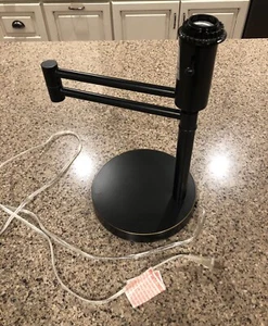 RALPH LAUREN Black And Gold SWING ARM TABLE LAMP MODERN HIGH QUALITY **No Shade* - Picture 1 of 4