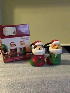 Pfaltzgraff Collectibles PUPPY SURPRISE Hand Painted Sculpted Salt & Pepper Set - Picture 1 of 15