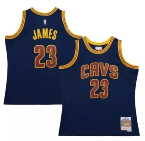 Cleveland Cavaliers LeBron James Mitchell & Ness Navy 2015/16 Swingman Jersey - Picture 1 of 13