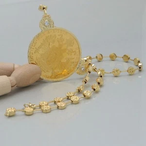 Collier 4 Dukaten Münze 986er Gold mit ca. 0,20ct Brillant in 750/18K Gelbgold - Bild 1 von 4