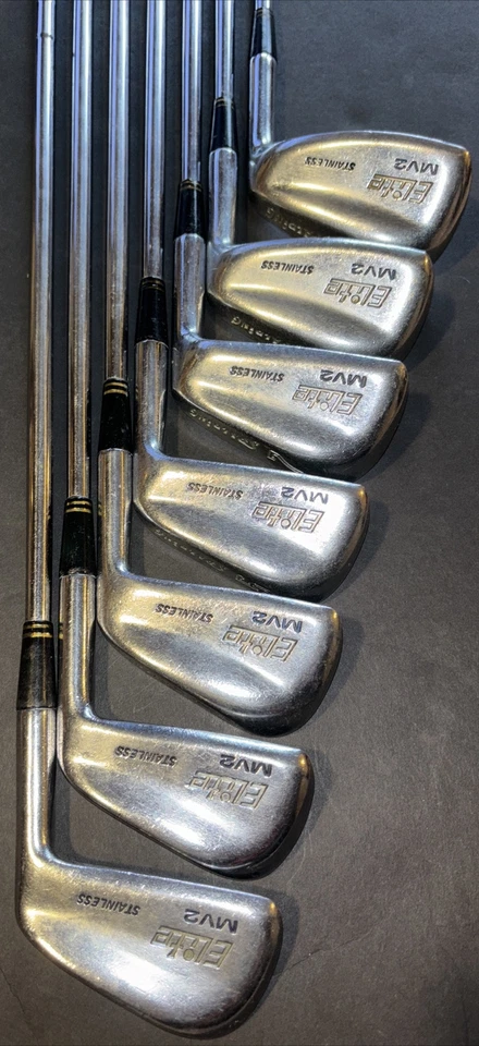 Spalding Executive MV2 Irons 2-3-4-5-7-8-9, Stiff Steel Shafts, RH Golf Clubs - Image 1 of 4