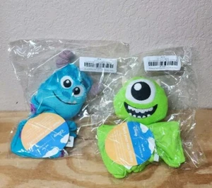 Little Sleepies Disney Mike Wazowski & Sulley Lovey Monsters Inc. 11 x 11 NEW - Picture 1 of 6