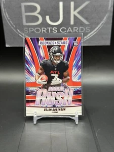 2023 Rookies & Stars Bijan Robinson RC Longevity Red Rookie Rush #RR-2 Falcons - Picture 1 of 1