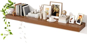 Floating Shelves for Wall, Rustic Wood Wall Mounted Shelves for Bathroom, Bedroo - Picture 1 of 7